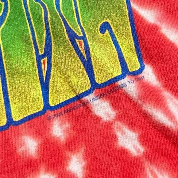 Vintage  Y2K Aerosmith Girls of Summer Tour 2002 Tie Dye T Shirt Mens Medium - Picture 2 of 8